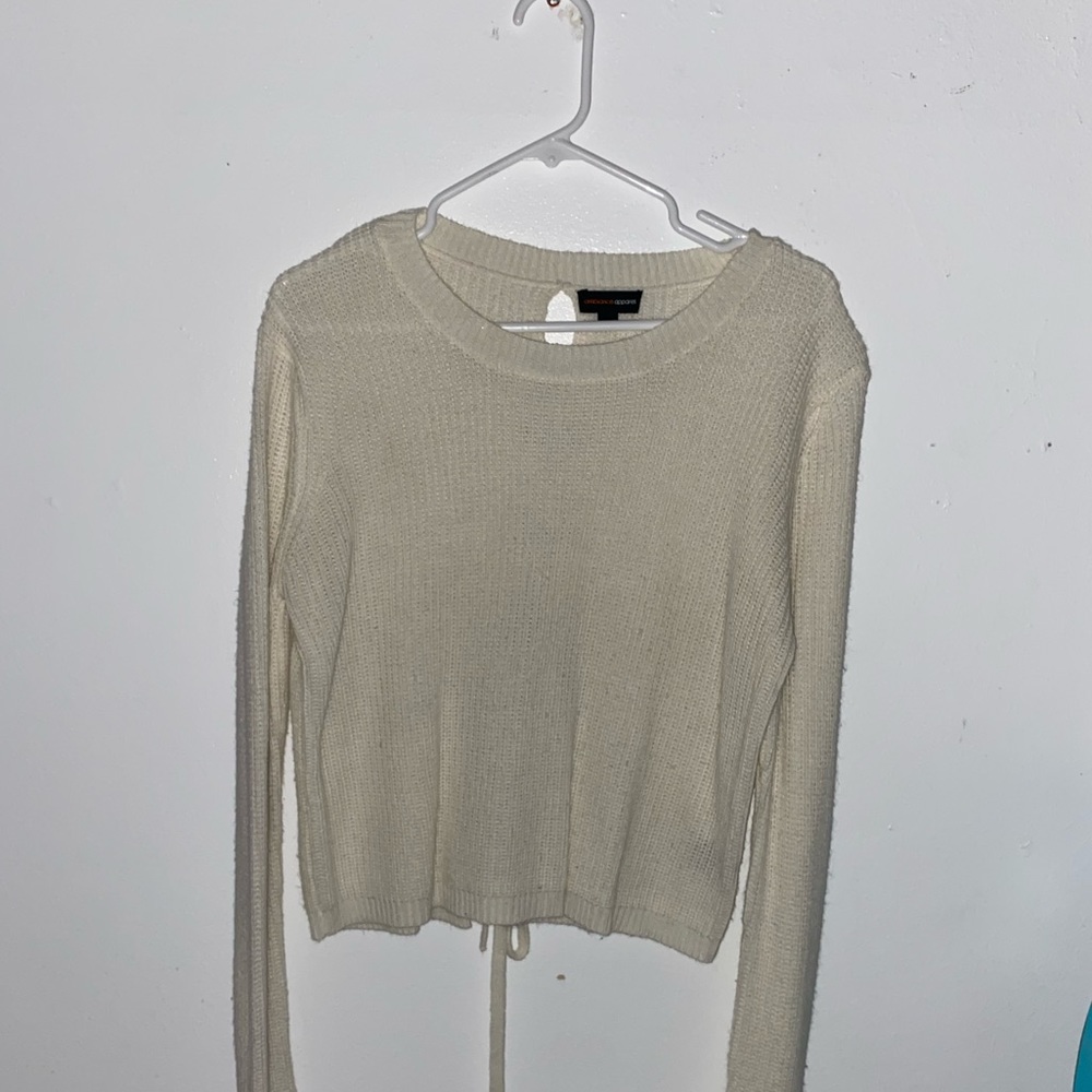 Cream ambiance apparel long sleeve top